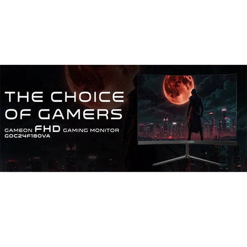 Ultimate 3-in-1 Pro Gaming Setup Bundle: GameOn 24" 180Hz Curved Monitor + Gamax RGB Carbon Desk + Black Bull Gaming Chair