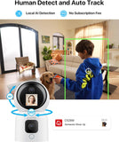 ZOSI INDOOR PT CAMERA WITH SCREEN,DUAL LENS 3MP+3MP