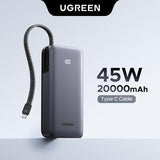 بنك طاقة يوجرين نيكسود 45 واط 20000 مللي أمبير مع كابل يو إس بي-سي مدمج