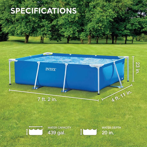 INTEX RECTANGULAR FRAME POOL 260CM X 160CM X 66CM