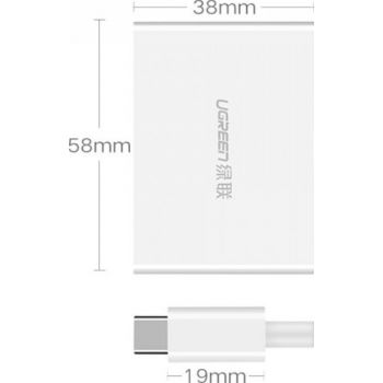 UGREEN USB Type C to HDMI + VGA Converter (White)