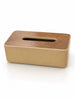 Reversible Tissue Box Holder with Wood & Leather Finish | K2850