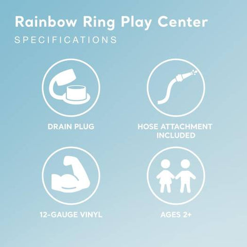 INTEX Rainbow Ring Play Center ,2 Years And Above, Multi Color, 57453Np