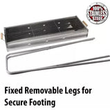 KKF Foldable Portable Barbecue Grill with Chrome-Plated Stand for Camping, Picnics, Outings & Vacations