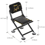 LingTe Adjustable Folding Fishing Chair with Padded Backrest & Carry Bag