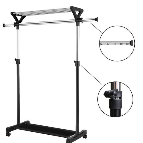 Cloth Rack with Top Shelves