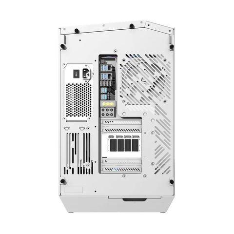 DarkFlash DY470 ATX Mid Tower Gaming Case - White (4 ARGB Fans Included)