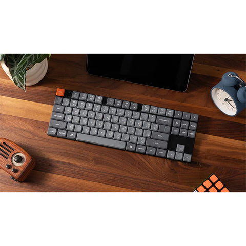 Keychron, K1 Max TKL 80% RGB Backlight Hot Swappable QMK/VIA Wireless Mechanical Gaming Keyboard, (English/Arabic Keyboard) - Black