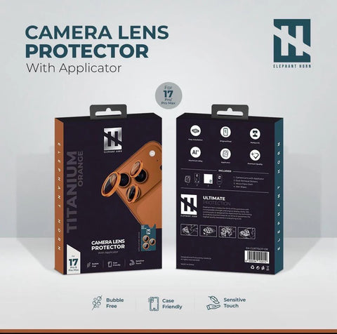 Elephant Horn, Camera Lens Protector with Applicator, iPhone 17Pro/ProMax