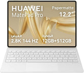 Huawei MatePad Pro 12.2" Tablet PaperMatte Edition Pad 12GB +512GB Tab, HUAWEI Glide Keyboard, 2.8K Tandem OLED FullView Display, 144 Hz Refresh Rate, Super Charge, Painting APP, 3 Years Warranty
