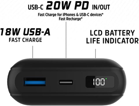 Buy Energizer QE20008PQ_BK, 20000 mAh Wireless Power Delivery Power Bank 15W Max - Black Online in Be3ah Kuwait