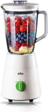 Braun Household Braun PowerBlend 1 Jug Blender 500W, Glass, 1.5 L Capacity, TriAction Technology, 2 Mills 2 Speeds + Ice Crush/Pulse Function - JB 0153