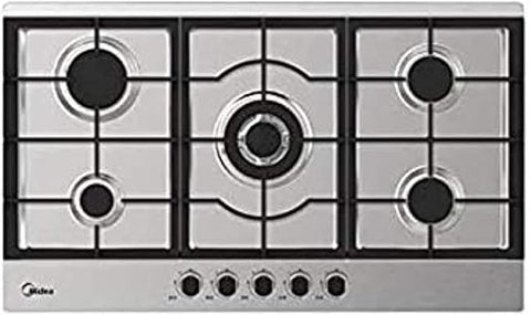 Midea Built-in Gas Hob, 90cm, 5 Burners, Stainless Steel
