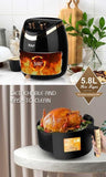RAF Air Fryer - 5.8 L - 1500 W - Black