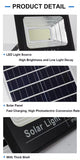 كشاف LED بالطاقة الشمسية بقدرة 300 واط مع جهاز تحكم عن بعد، ومستشعر ضوء ذكي وتصميم مقاوم للماء بمعيار IP67