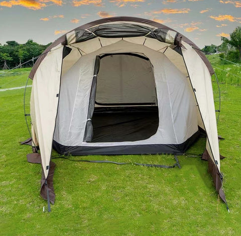 Chanodug Tunnel Camping Tent 6-8 Person with Canopy and Courtyard Design