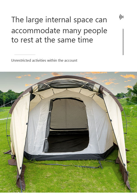 Chanodug Tunnel Camping Tent 6-8 Person with Canopy and Courtyard Design