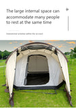 Chanodug Tunnel Camping Tent 6-8 Person with Canopy and Courtyard Design