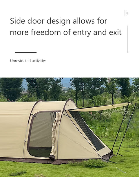Chanodug Tunnel Camping Tent 6-8 Person with Canopy and Courtyard Design