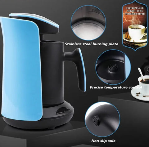 RAF 600W 500ml Portable Turkish Coffee & Tea Maker Pot with One-Touch Operation & Easy to Clean Design