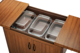 Wansa 3DTSLLB, Food Warmer Trolley with Teak Finish – 360W
