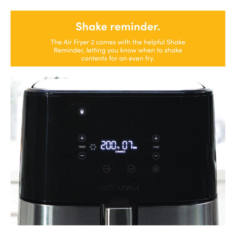 Nutricook, Air Fryer NC-AF205 – 1700W, 5.5L, SmartTemp, 10 Presets, Stainless Steel, Black