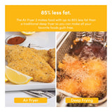 Nutricook, Air Fryer NC-AF205 – 1700W, 5.5L, SmartTemp, 10 Presets, Stainless Steel, Black