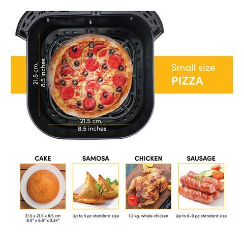 Nutricook, Air Fryer NC-AF205 – 1700W, 5.5L, SmartTemp, 10 Presets, Stainless Steel, Black