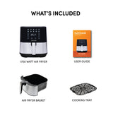 Nutricook, Air Fryer NC-AF205 – 1700W, 5.5L, SmartTemp, 10 Presets, Stainless Steel, Black