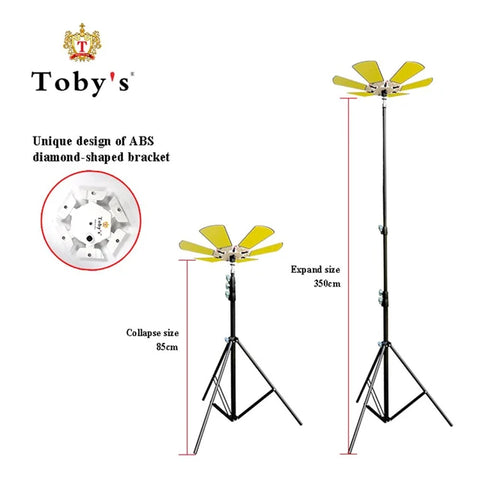 Toby’s Outdoor Multi-Function LED Camping Lantern with Tripod Stand 85W Rechargeable High Brightness Light