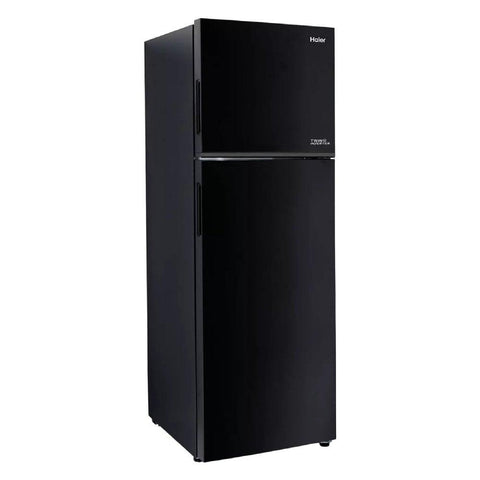 Haier Top Mount Refrigerator – 12.6 CFT / 357 L Top Freezer Fridge (Black)