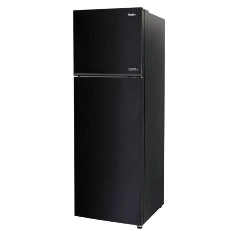 Haier Top Mount Refrigerator – 12.6 CFT / 357 L Top Freezer Fridge (Black)