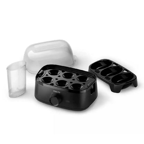 Philips Egg Cooker with Poached Egg Tray, 400W – Black