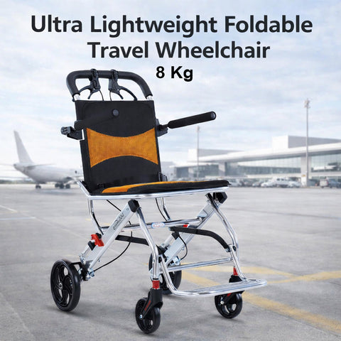 Lightweight Foldable Travel Wheelchair - (80 × 52 × 93 CM)