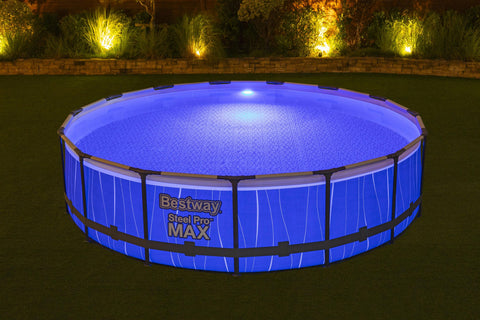 Bestway Frame Pool Set with Filter Pump, Ladder, Cover and Light 4.57 m x 1.07 m