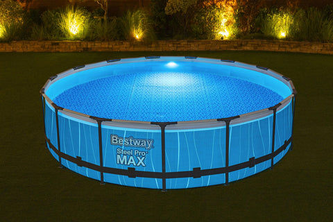 Bestway Frame Pool Set with Filter Pump, Ladder, Cover and Light 4.57 m x 1.07 m