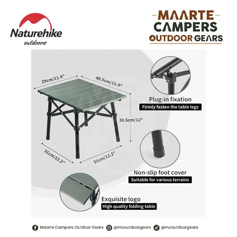 Naturehike Yamami Y01 Portable Folding Table - Grey (52*37.5*41)