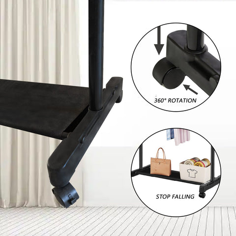 Cloth Rack with Top Shelves