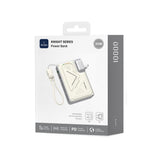 WiWU Knight Series 10,000 mAh Power Bank – 35W with Integrated CN+UK+EU Plug, White