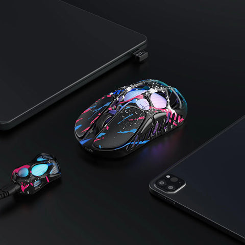 GravaStar Mercury X Pro Wireless Gaming Mouse with 8K Dongle Special Edition - Neon Graffiti