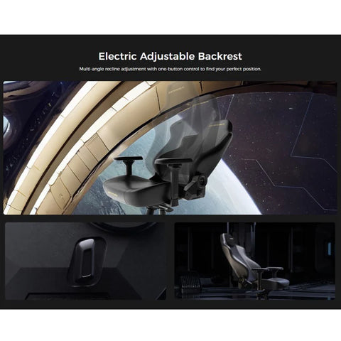 DXRacer Martian Series Electric Adjustable Backrest Large Gaming Chair - Black