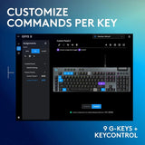 Logitech G915, X Wired Low Profile Mechanical Gaming Keyboard (Tactile Switch) - Black (US Layout)