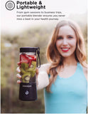 Blendjet V2 Portable Blender 16oz, Smoothie Maker, Fruit Blender, BPA-Free, 475ml, 200W, Sports Bottle, USB-C Rechargeable - Glacier