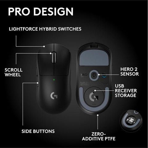 Logitech G PRO X SUPERLIGHT 2 SE Wireless Gaming Mouse Ultra-Light 60g 44,000 DPI – Black