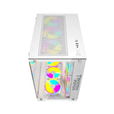 Twisted Minds Bullet-07 Mid Tower Gaming Case - White (7 ARGB Fans Included)