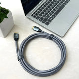 Powero+ Visual 8K Braided HDMI to HDMI Cable 5m - Grey