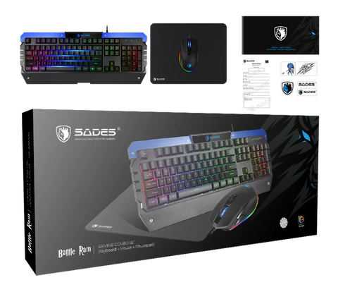 Sades Gaming Combo Battle Ram (Keyboard, Mouse & MousePad)