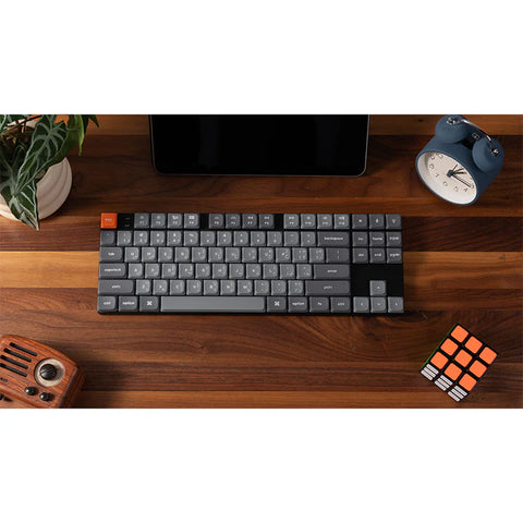 Keychron, K1 Max TKL 80% RGB Backlight Hot Swappable QMK/VIA Wireless Mechanical Gaming Keyboard, (English/Arabic Keyboard) - Black