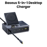 Baseus Nomos Qi2 5-in-1 Desktop Charger 140W - Black