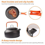 3-Piece Aluminium Camping Cookware Set with Pot, Pan, Teapot & Storage Bag